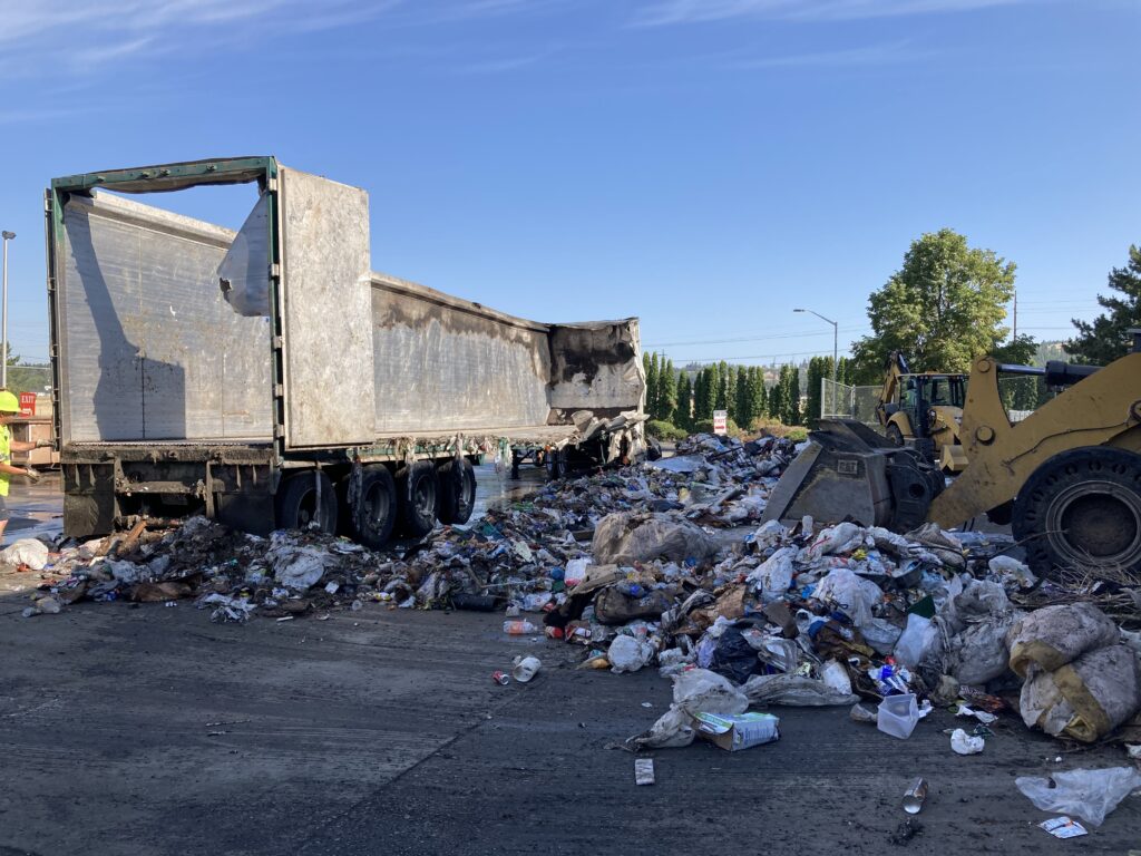 Fire damage at transfer station.